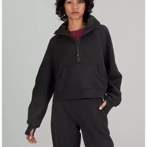 Lululemon black collared hoodie flannel